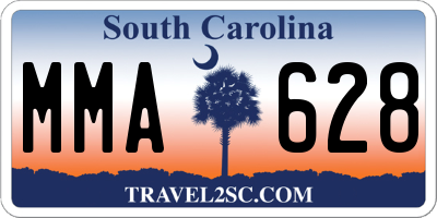 SC license plate MMA628