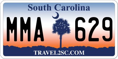 SC license plate MMA629