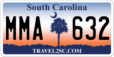 SC license plate MMA632