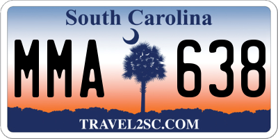 SC license plate MMA638