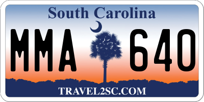 SC license plate MMA640