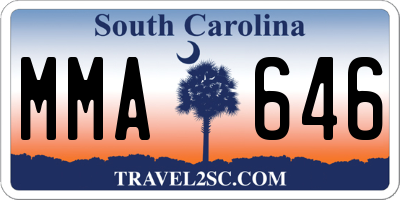 SC license plate MMA646