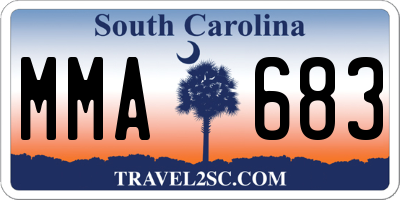 SC license plate MMA683