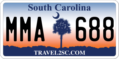 SC license plate MMA688