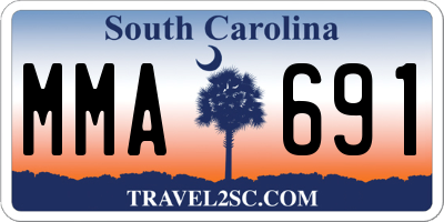 SC license plate MMA691