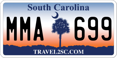 SC license plate MMA699