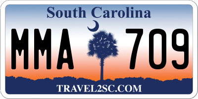 SC license plate MMA709
