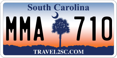 SC license plate MMA710