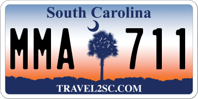 SC license plate MMA711