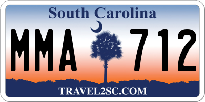 SC license plate MMA712