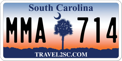 SC license plate MMA714