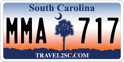 SC license plate MMA717