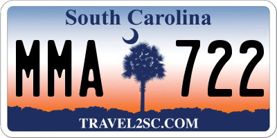 SC license plate MMA722