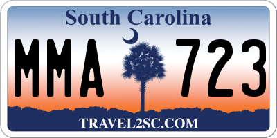 SC license plate MMA723