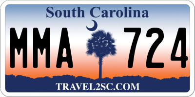 SC license plate MMA724