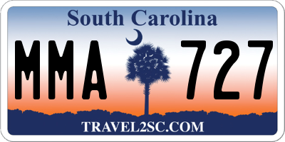 SC license plate MMA727