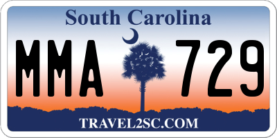 SC license plate MMA729