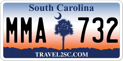 SC license plate MMA732