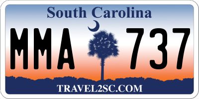 SC license plate MMA737