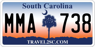 SC license plate MMA738