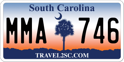 SC license plate MMA746