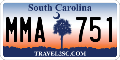 SC license plate MMA751