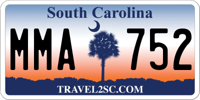 SC license plate MMA752