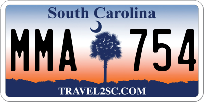SC license plate MMA754