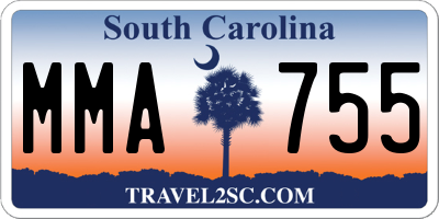 SC license plate MMA755