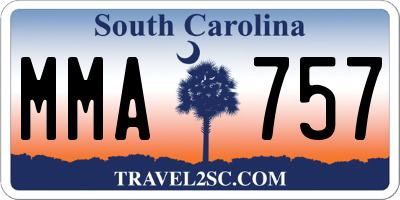 SC license plate MMA757