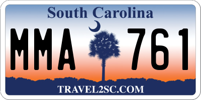 SC license plate MMA761