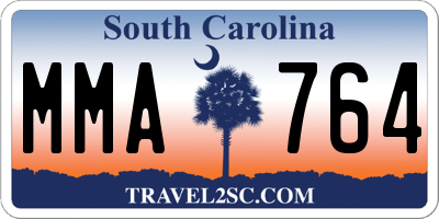SC license plate MMA764