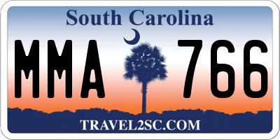SC license plate MMA766