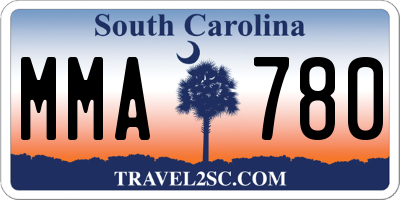 SC license plate MMA780