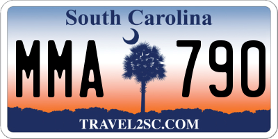 SC license plate MMA790