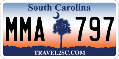 SC license plate MMA797