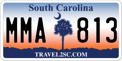 SC license plate MMA813
