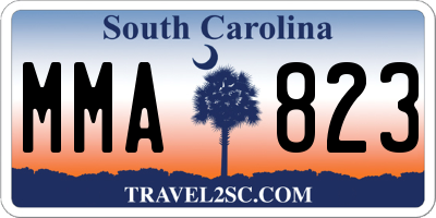 SC license plate MMA823