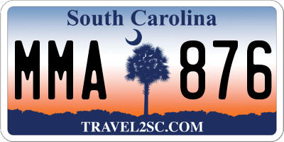 SC license plate MMA876