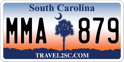 SC license plate MMA879