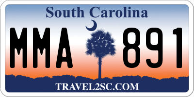 SC license plate MMA891
