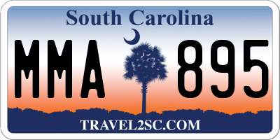 SC license plate MMA895