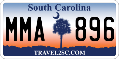 SC license plate MMA896