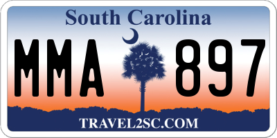 SC license plate MMA897