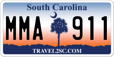 SC license plate MMA911
