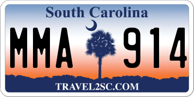 SC license plate MMA914