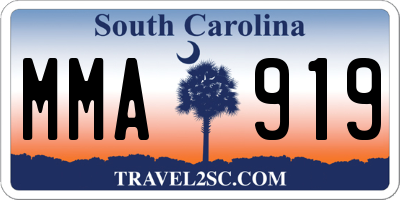 SC license plate MMA919