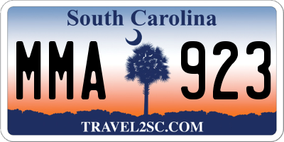 SC license plate MMA923