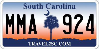 SC license plate MMA924