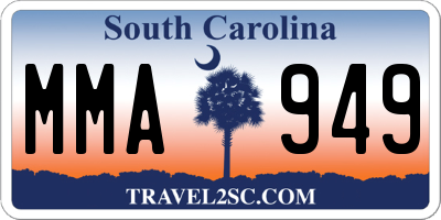 SC license plate MMA949